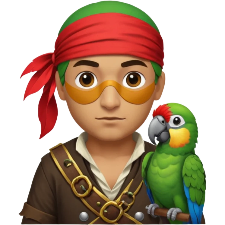 pirate and parrot emoji