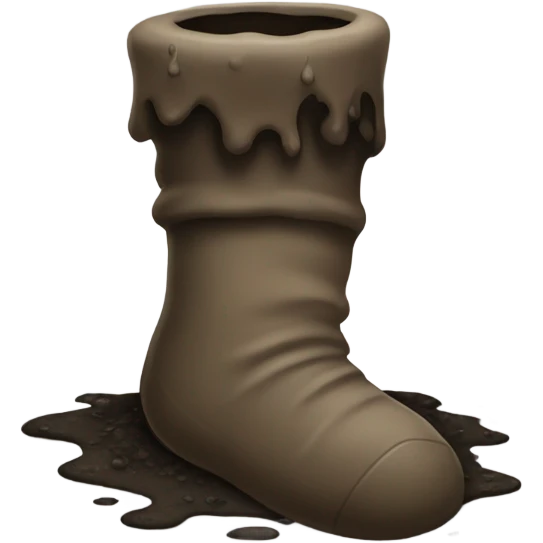 Sock stuffed with mud emoji