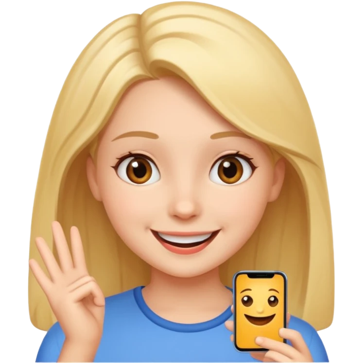 Девушка общается с подругой   emoji