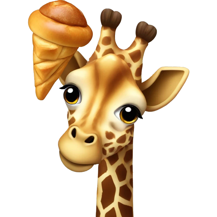 giraffe with a croissant emoji
