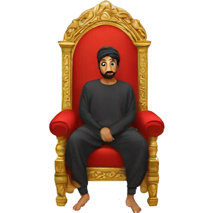 mohammed 6 on a throne emoji