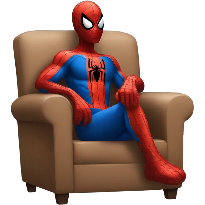 spiderman relaxing in chair emoji
