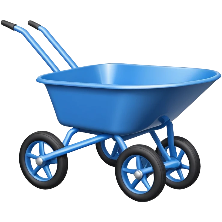 wheelbarrow car hybrid vehicle with wheels and steering wheel emoji