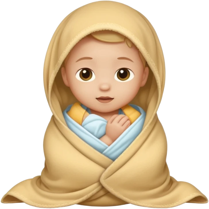 Ребёнок укутанный в одеялко emoji