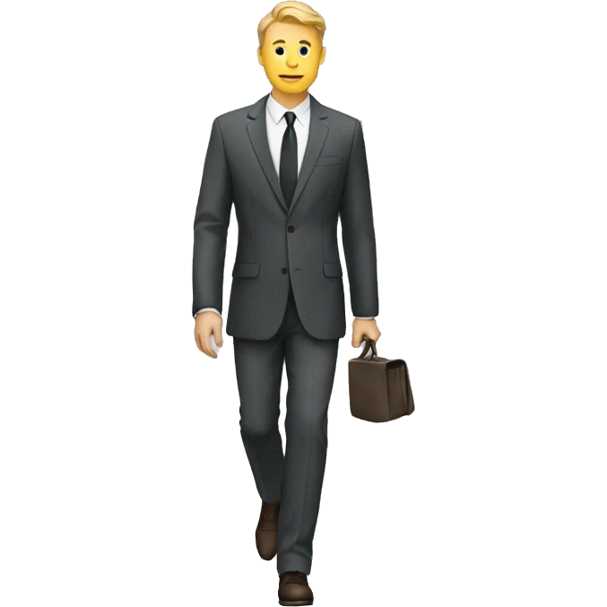 white male walk with suit emoji