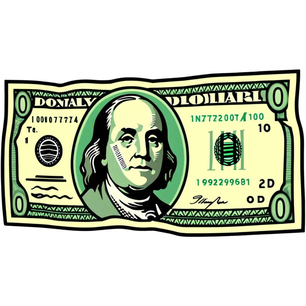 one hundred dollar bill emoji