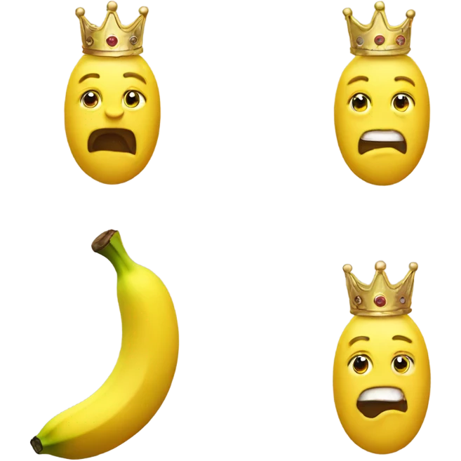 Banana with a crown emoji