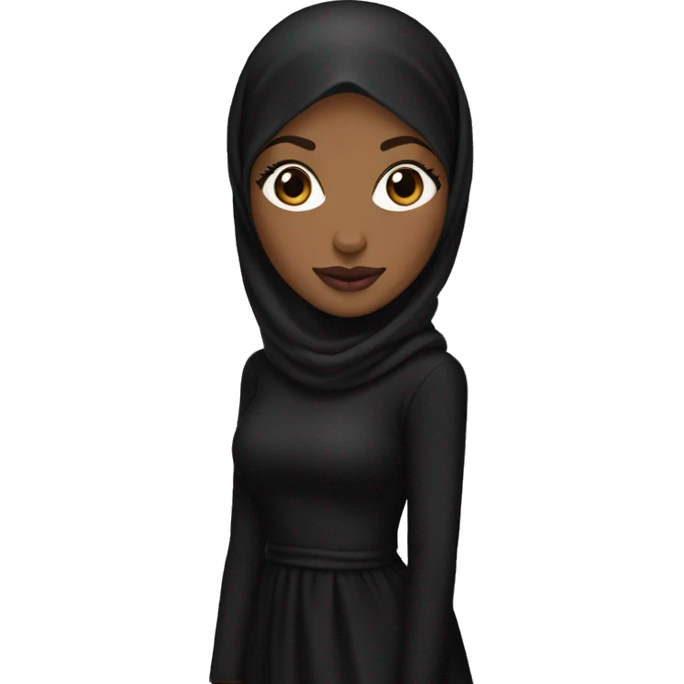black hijab loubouti emoji