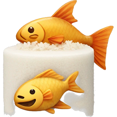 Fish and a rice cake  emoji