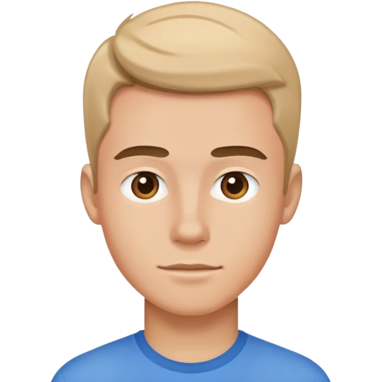 young man in blue shirt emoji
