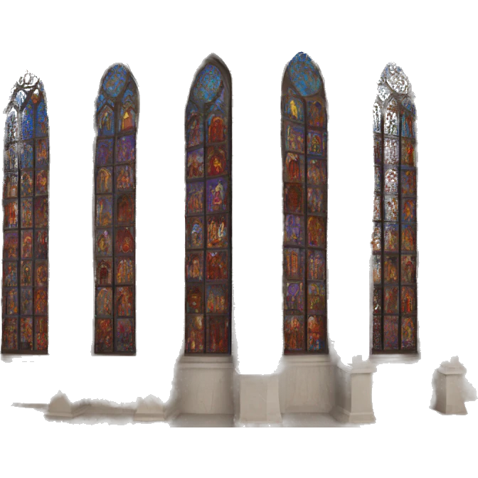 Cathedral with stained glass windows  emoji