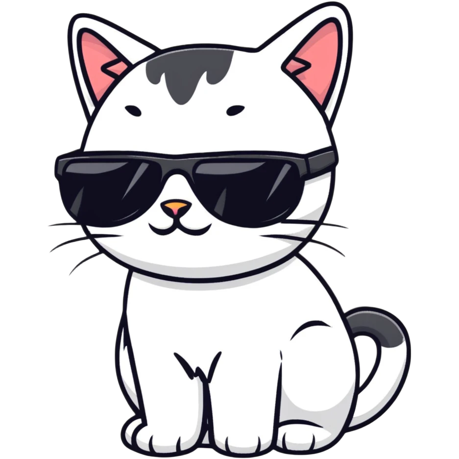 Cat with sunglasses emoji
