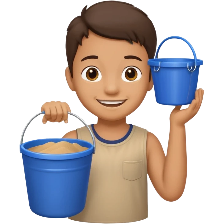 kid with sand bucket emoji