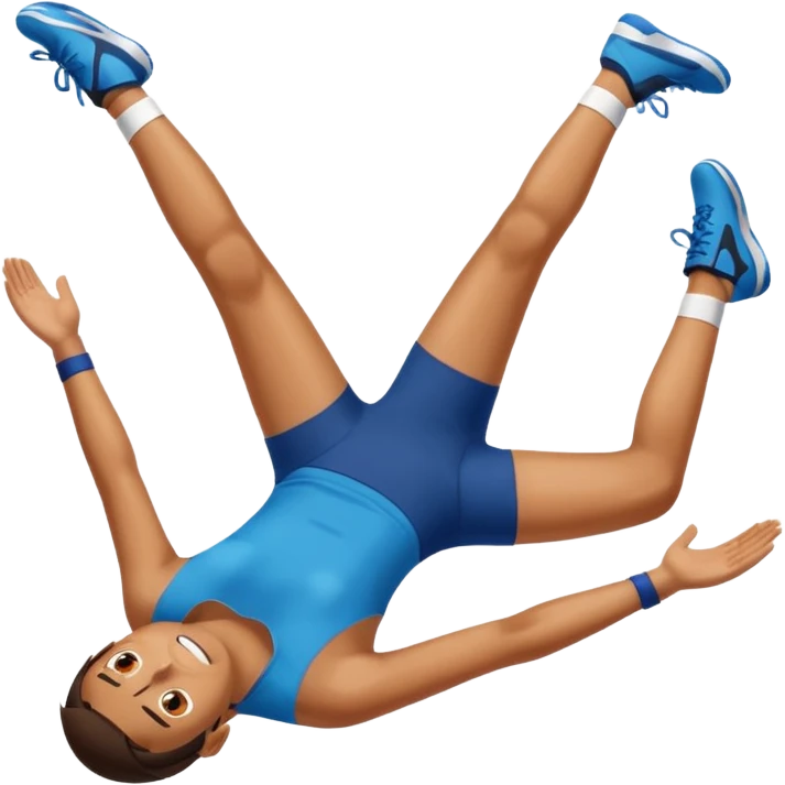 persona estirada suelo con las piernas levantadas deporte emoji