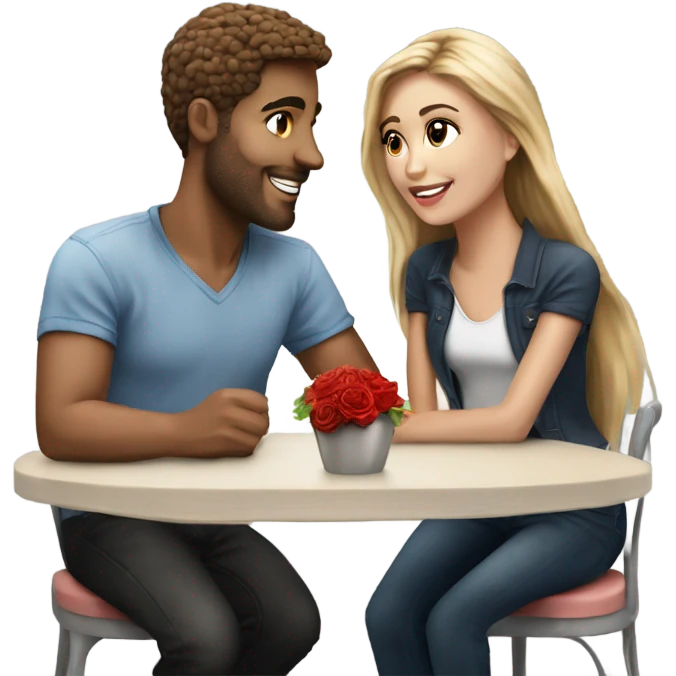Photo Realistic Romantic date with beautiful couple  emoji