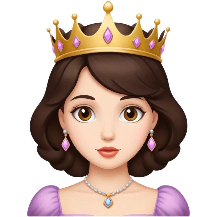 Princess vintage brunette  emoji