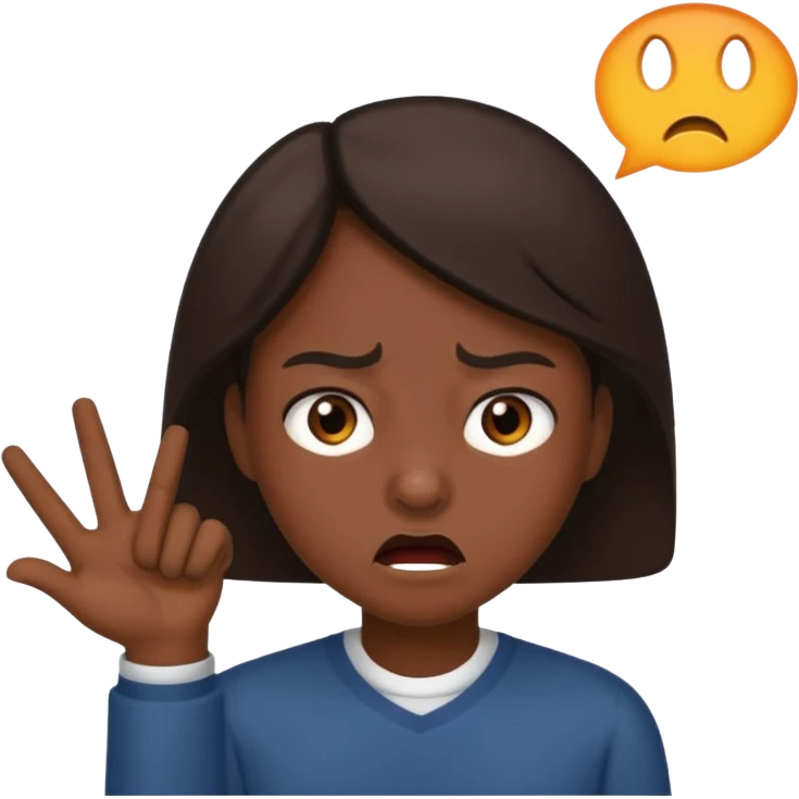 interrupting when someone is speaking emoji