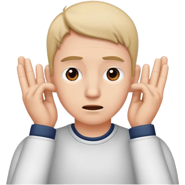 Fingers in the ears not listening emoji
