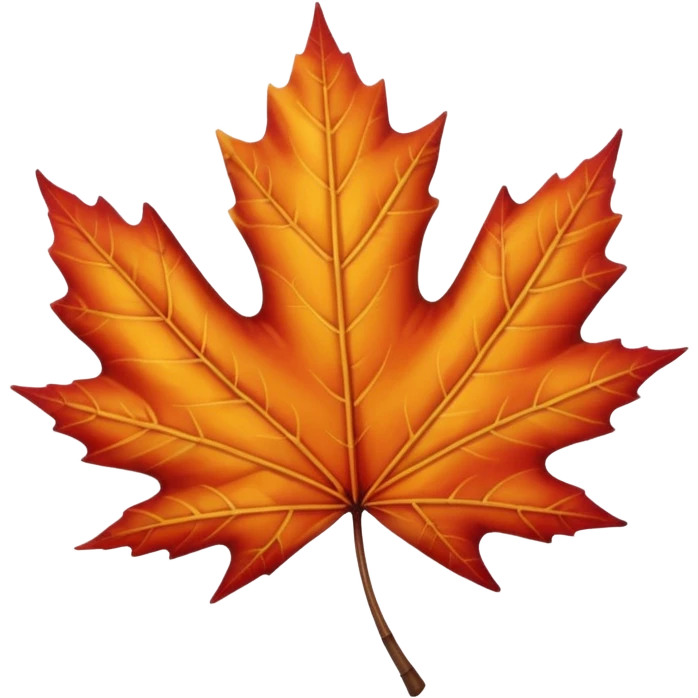 realistic single maple leaf, vibrant autumn colors, isolated on white background, high detail, soft natural lighting, no text, no watermark --ar 1:1 --v 6
 emoji