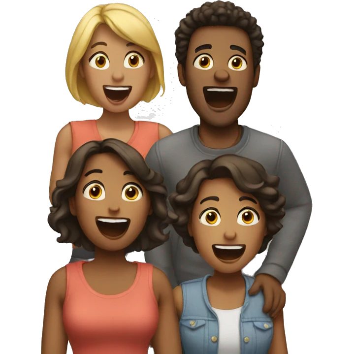 group singing emoji