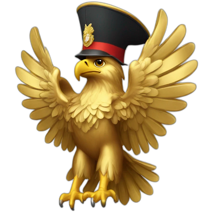 golden imperial eagle with napoleon hat emoji