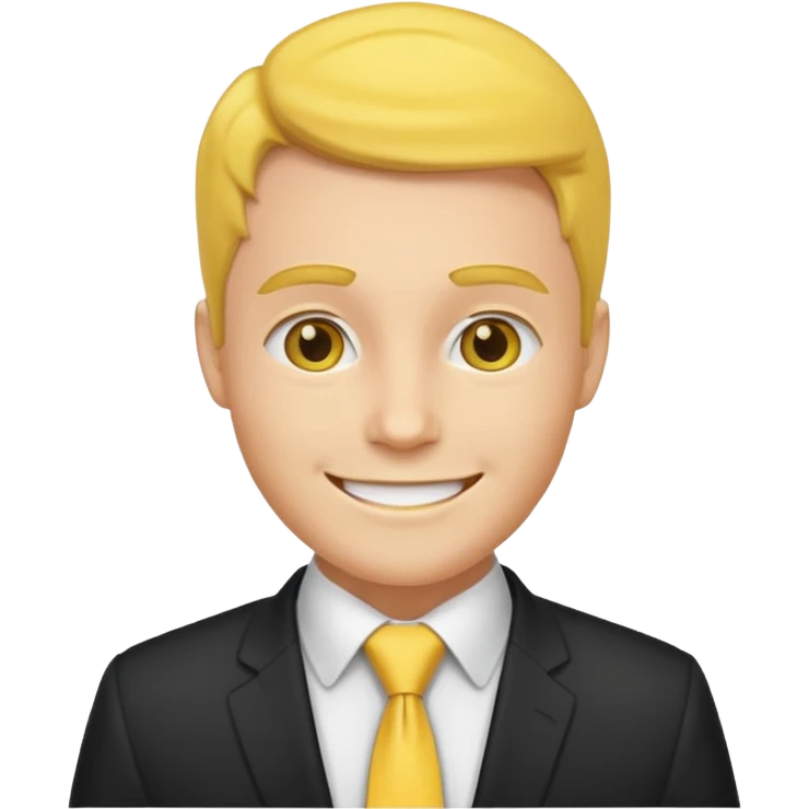 a man with yellow tie  emoji