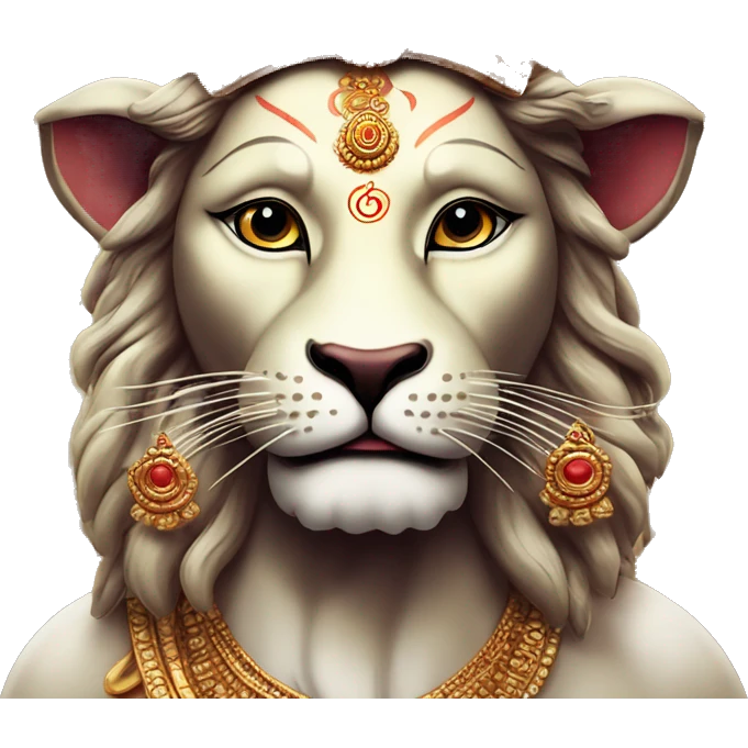 Maa durga on lion     and title shold be emoji