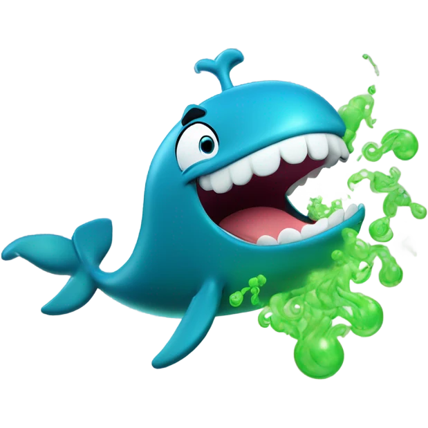 Stinky whale fart emoji