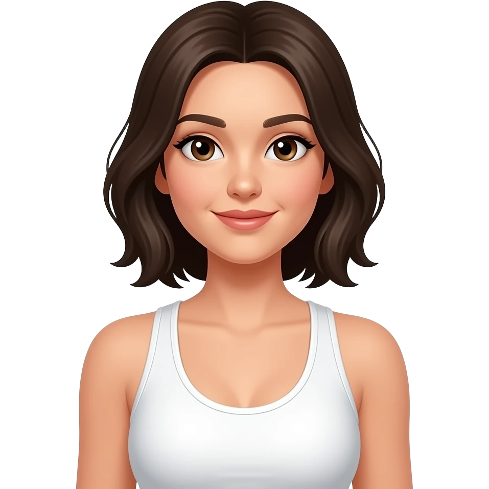 girl wearing white activewear emoji
