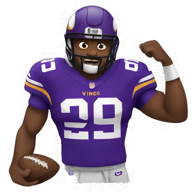 vikings player throwing up emoji