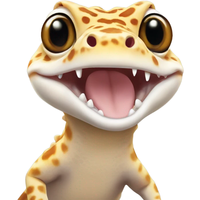 leopard gecko smiling emoji