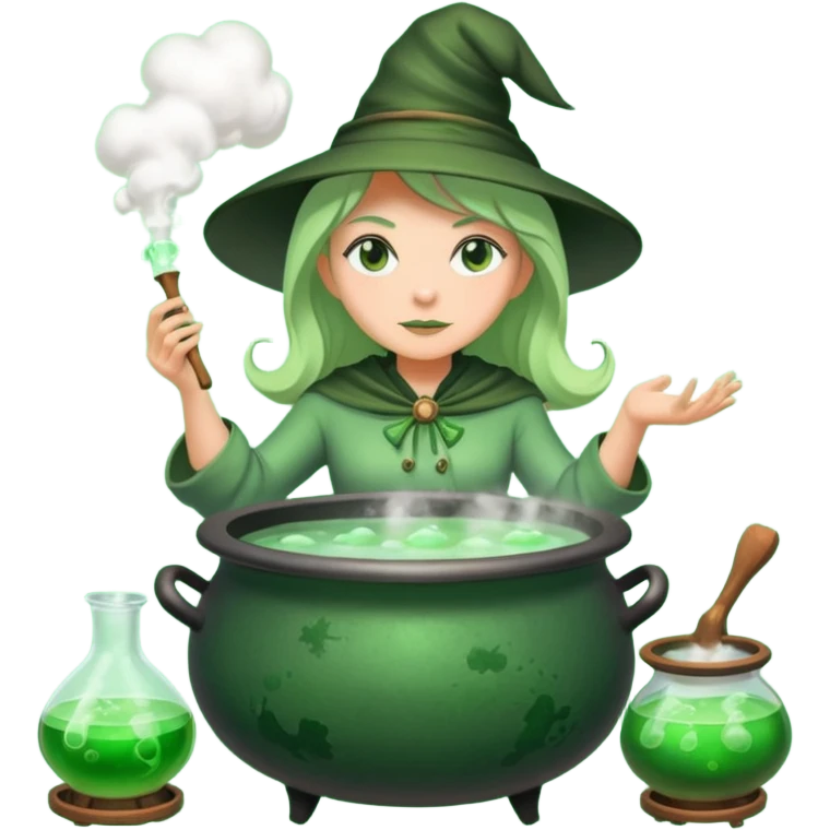 green witch cooking potion emoji