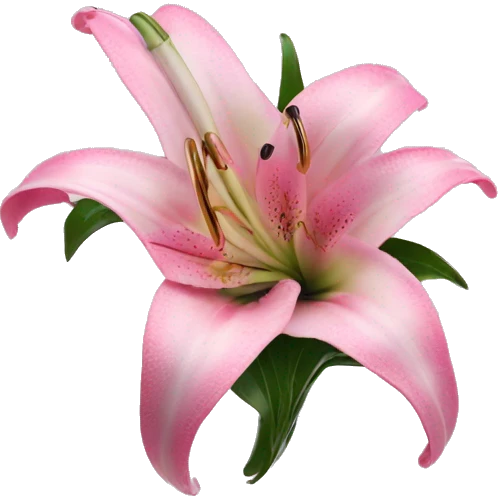 hair claw/clip with pink lily ( accessory)  emoji