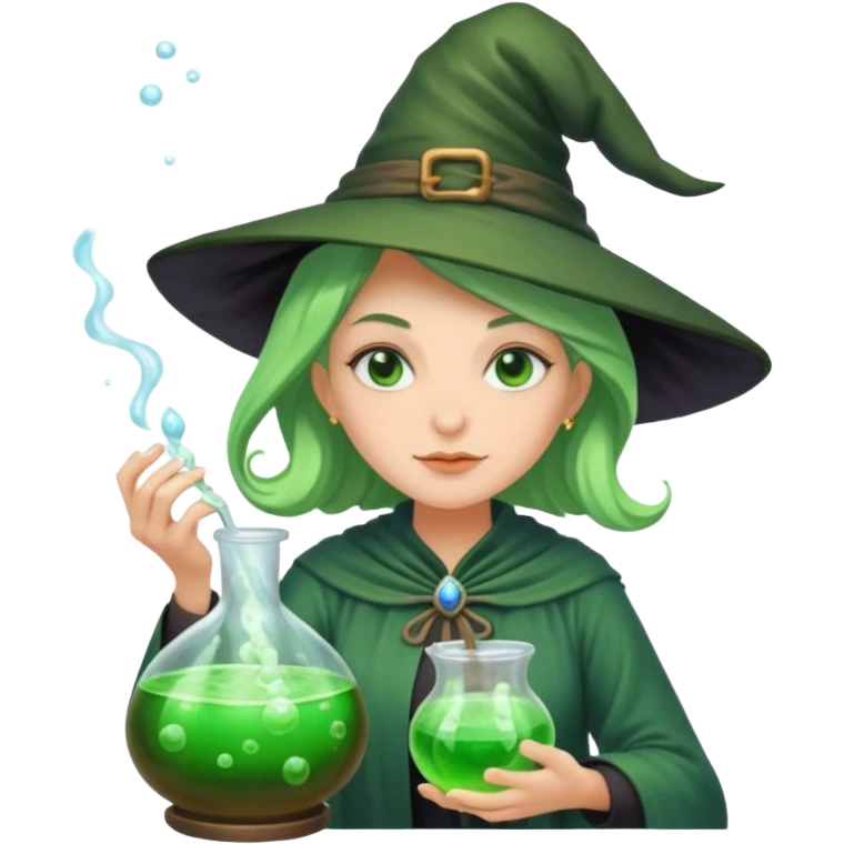 green witch cooking potion emoji