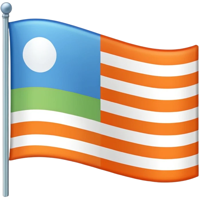 Emoji de drapeau avec les couleurs suivante : 🟦🟧🟩⚪️ plus clair le vert et oublie pas le blanc  emoji