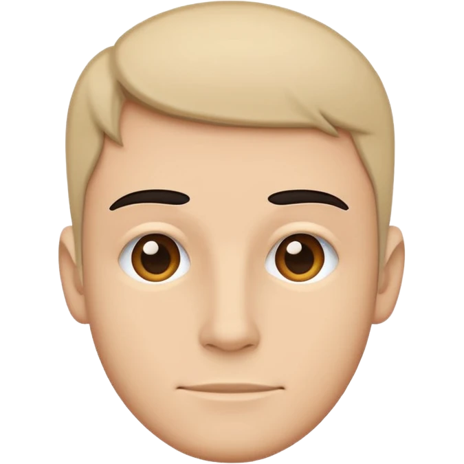 Minimalistic flat vector icon, iOS style, thin black outline on white background. Character guy made in the style of the default avatar. emoji
