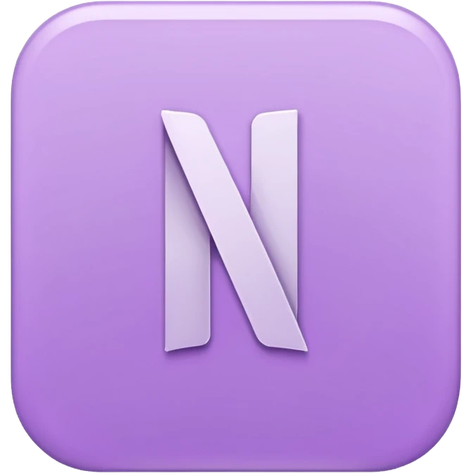 Netflix pretty aesthetic "N" logo in pastel purple emoji