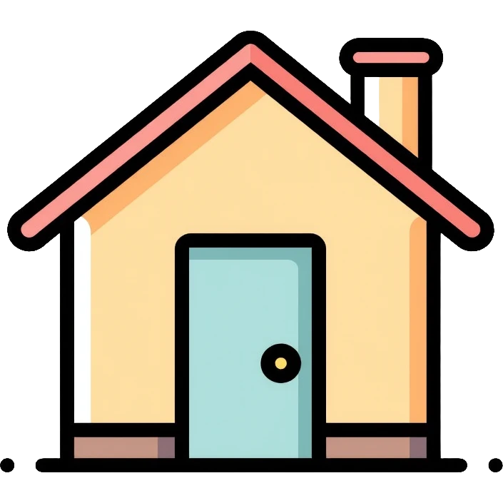 house with roof and door, home icon emoji