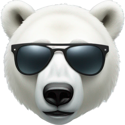 polar bear dj with sunglasses emoji