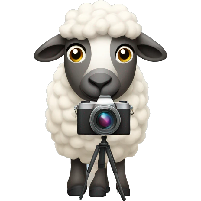 Sheep with Camera  emoji