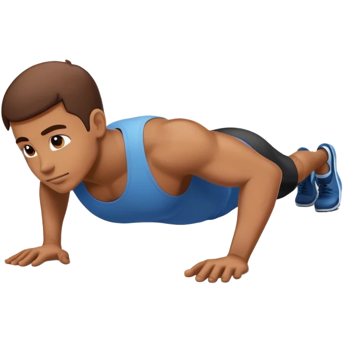 Push-ups  with generic charact emoji