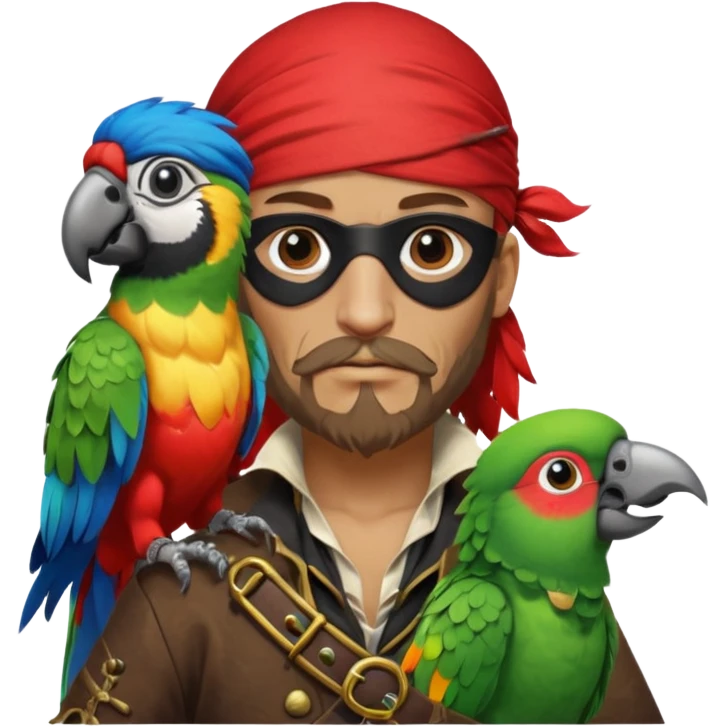 pirate and parrot emoji