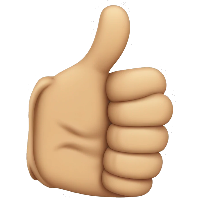 Thumb up but top part cruled in a bit emoji