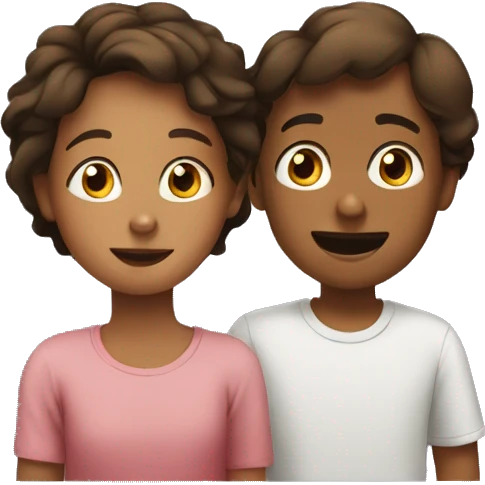 mom and son loking at eachother emoji