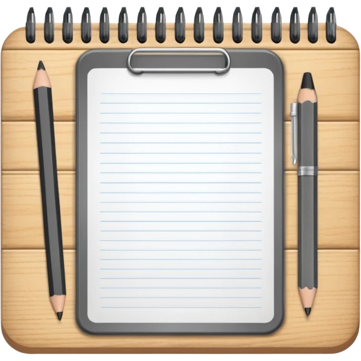 notepad with pencil emoji