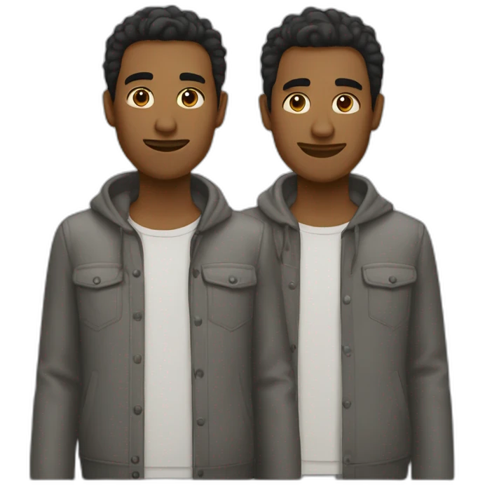 deux hommes qui se check emoji