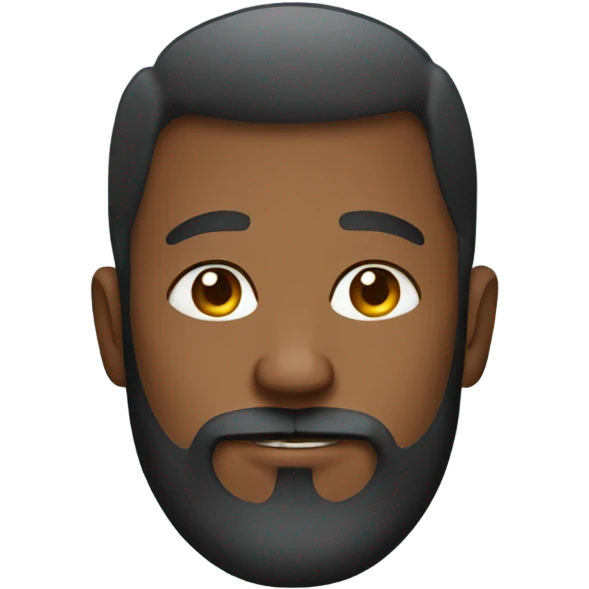 man with beard portrait emoji