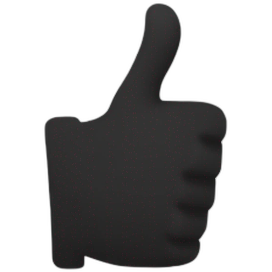 two thumbs up silhouette emoji