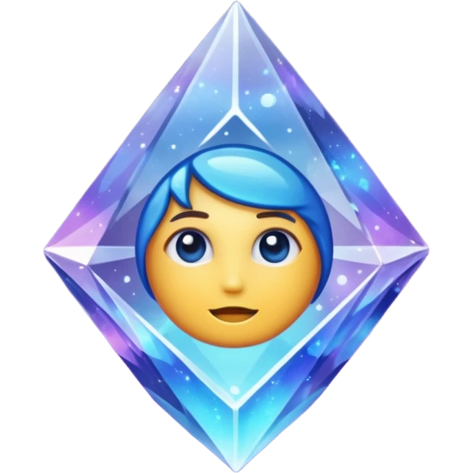 Galaxy within a crystal emoji
