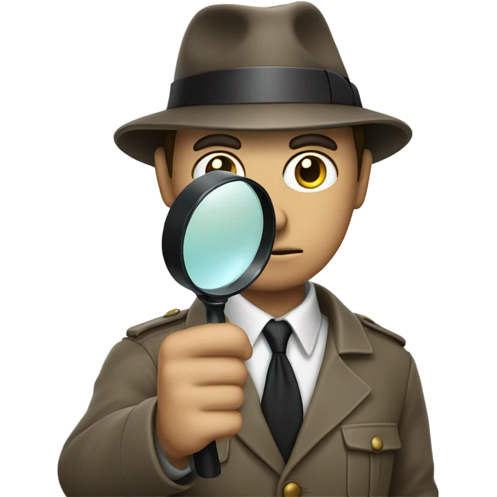 Detective with a magnifying glass emoji
